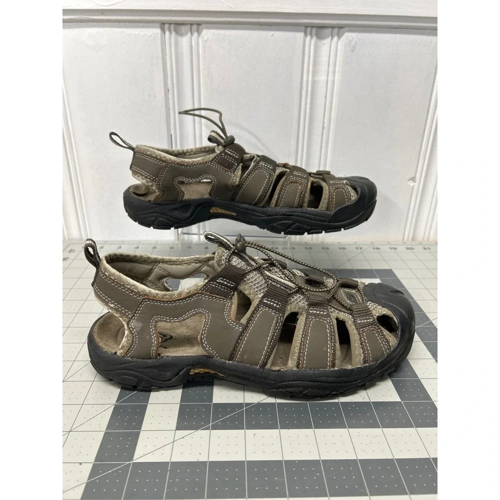 Skechers Hiking Water Sandals Mens 10 Brown‎ Journeyman Rugged Outdoor